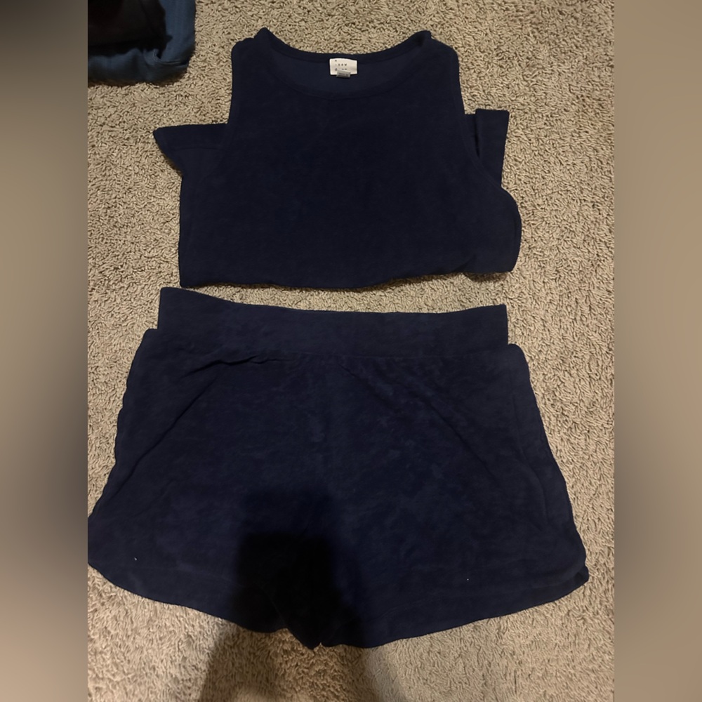 A New Day Terry cloth tank top and shorts set